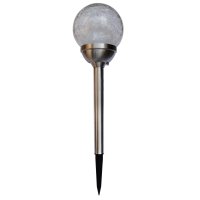 Фонарик садовый на солнечной батарее Kreaforta Apari 46 см цвет серый RGBW свет