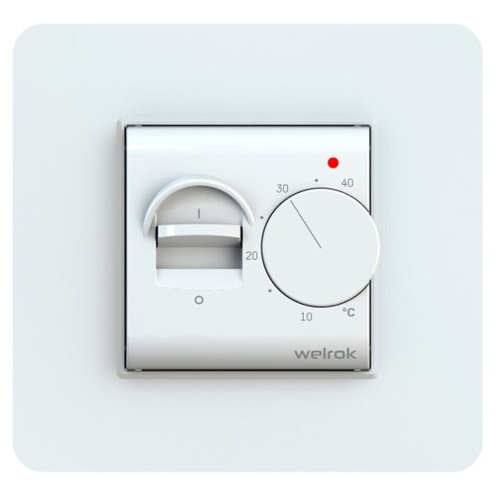 Терморегулятор механический для теплого пола Welrok MEX белый