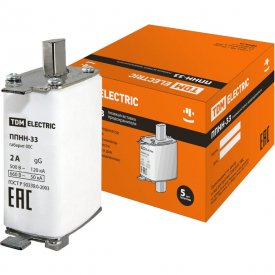Плавкая вставка TDM ELECTRIC ППНН-33 габ.00C, 2А