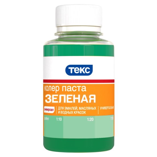 Паста колеровочная ТЕКС зеленая (14) 0,1л, арт.700000959