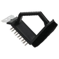 Щетка для гриля 3в1 10x7x12см нерж.сталь/пластик.ручка