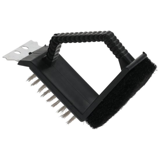 Щетка для гриля 3в1 10x7x12см нерж.сталь/пластик.ручка