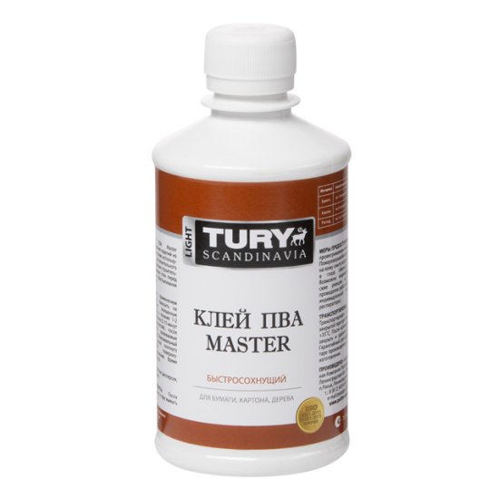 Клей ПВА TURY Master 0,35кг, арт.клей ПВА 0,35кг