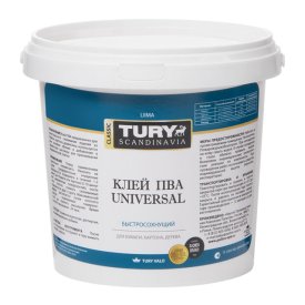 Клей ПВА TURY Universal 1кг, арт.клей ПВА унив 1к