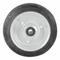 Колесо для тележки 100мм металлическое резина