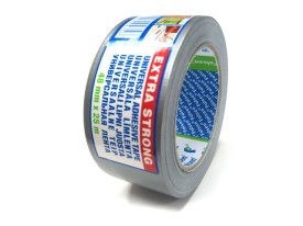 Лента бандажная Folsen, 48мм х 25м, влагоустойчивая, серая, арт.051064825