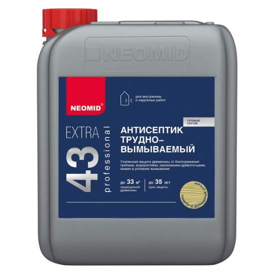 Антисептик NEOMID Extra Eco трудновымываемый 5л, арт.451405