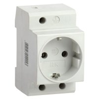 Розетка IEK KARAT на DIN-рейку 16А с заземлением