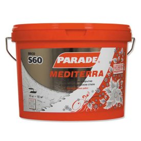 Покрытие декоративное PARADE Deco mediterra S60 белое 15кг, арт.0005753