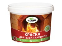 Краска для печей ECOTERRA, 1кг, цвет: красно-коричневая, арт.ЭК000117773