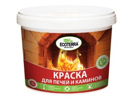 Краска для печей ECOTERRA, 1кг, цвет: красно-коричневая, арт.ЭК000117773