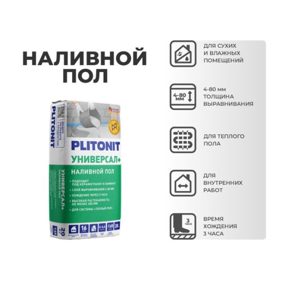 Ровнитель для внутр.работ PLITONIT Универсал универсальный 20кг