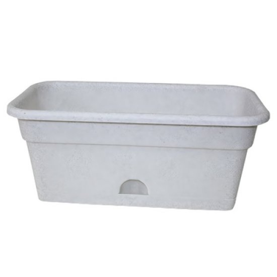 Ящик балконный с нижним поливом 40см пластик мрамор