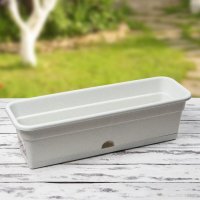 Ящик балконный с нижним поливом 60см пластик мрамор