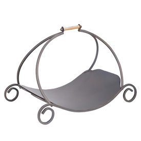 Дровница V7115/2 с дерев. ручкой 50х37х61см пепельный