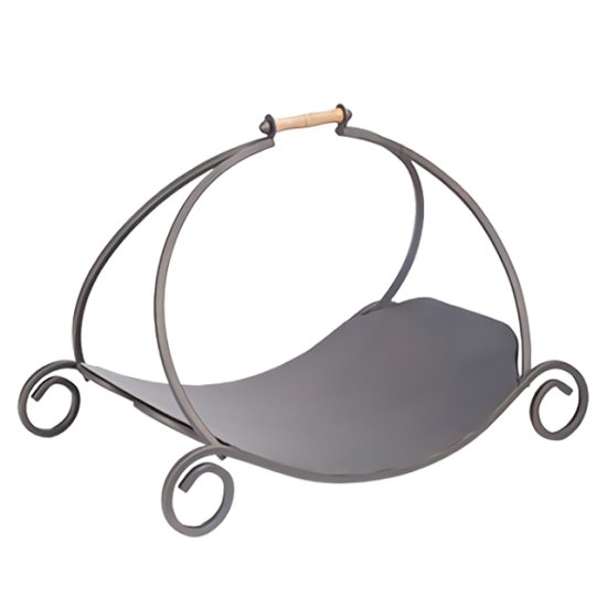 Дровница V7115/2 с дерев. ручкой 50х37х61см пепельный