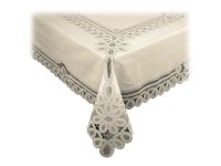 Скатерть ПВХ ажурная TOWA 120х150см Красотка/Pretty бежевая, арт.5177