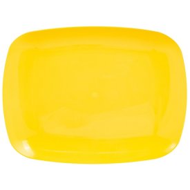 Тарелка ПОЛИМЕРБЫТ 24см квадратная пластик микс цвета