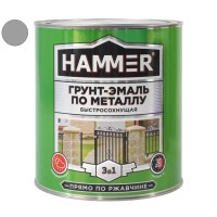 Грунт-эмаль по металлу HAMMER 2,7кг светло-серая, арт.ЭК000125868