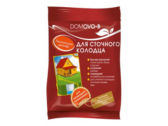 Средство для сточного колодца DOMOVO B для загородной канализации 12г