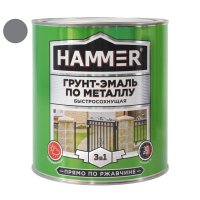 Грунт-эмаль по металлу HAMMER 2,7кг серая, арт.ЭК000125866