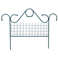 Забор садово-парковый Классический 92х87см металл зелёный