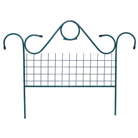 Забор садово-парковый Классический 92х87см металл зелёный