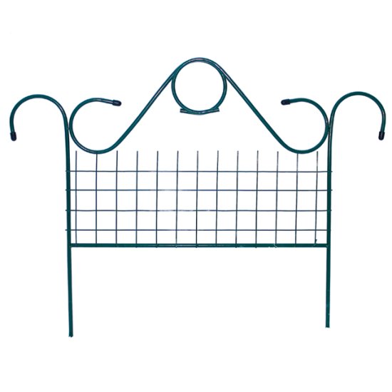 Забор садово-парковый Классический 92х87см металл зелёный