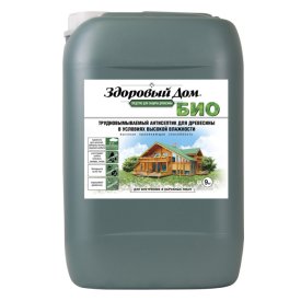 Средство деревозащитное ЗДОРОВЫЙ ДОМ Био желто-зеленое 9кг, арт.0007094