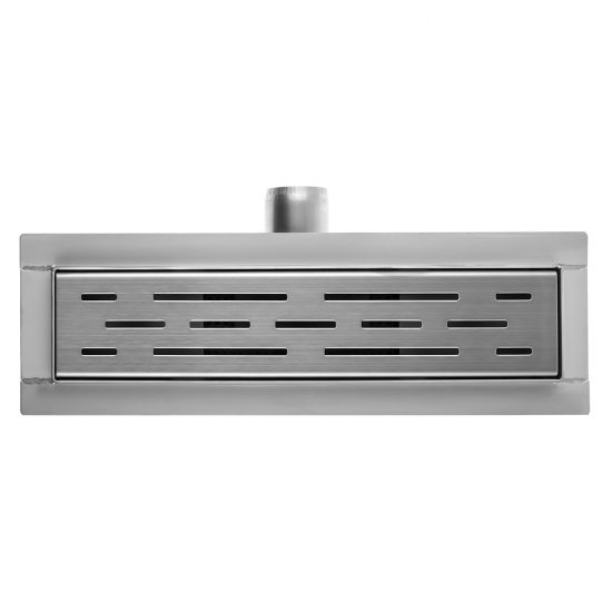 Лоток душевой Ore с гидрозатвором 300х65 мм d40 мм решетка из нержавеющей стали (Drain H3)