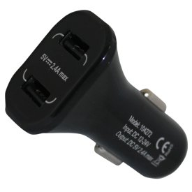 Разветвитель прикуривателя 12/24В 2 гнезда 2 USB