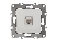 Розетка компьютерная 1 пост ЭРА серия 12 RJ45 слоновая кость