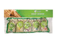 Набор запарок 5шт (мята, эвкалипт, душица, можжев.,чабрец) в сумочке