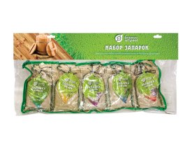 Набор запарок 5шт (мята, эвкалипт, душица, можжев.,чабрец) в сумочке