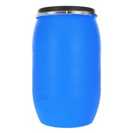 Бочка 127л полиэтиленовая с крышкой и хомутом