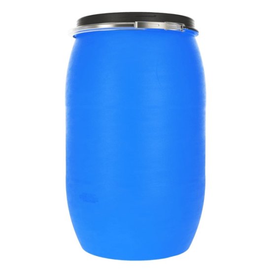 Бочка 127л полиэтиленовая с крышкой и хомутом