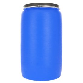 Бочка 227л полиэтиленовая с крышкой и хомутом