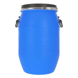 Бочка 65л полиэтиленовая с крышкой хомутом и ручками