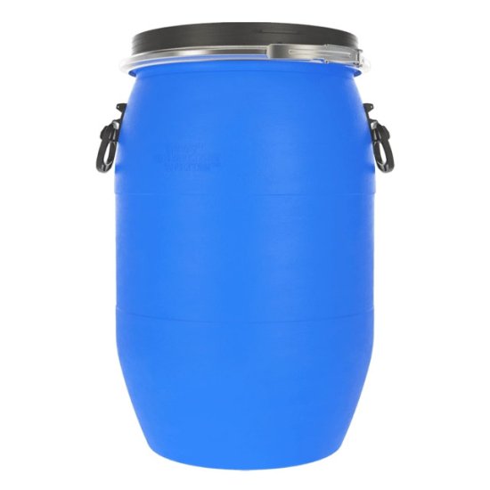 Бочка 65л полиэтиленовая с крышкой хомутом и ручками