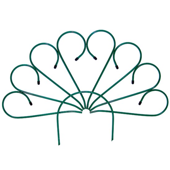 Забор садово-парковый Павлин 90х70см металл зелёный