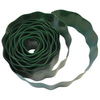 Лента бордюрная ПРОТЭКТ гофра 10см зелёная 9м