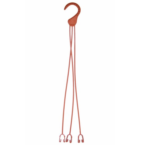 Подвес для кашпо с крючком 50см пластик терракот