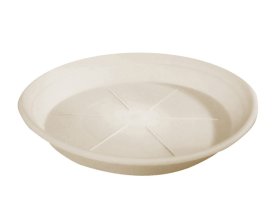 Поддон пластиковый d30см слоновая кость