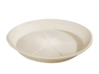 Поддон пластиковый d36см слоновая кость