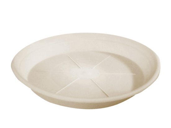 Поддон пластиковый d36см слоновая кость