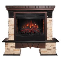 Каминокомплект REALFLAME Rockland (очаг FIREFIELD 25 SIR) бежевый, венге