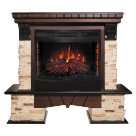 Каминокомплект REALFLAME Rockland (очаг FIREFIELD 25 SIR) бежевый, венге