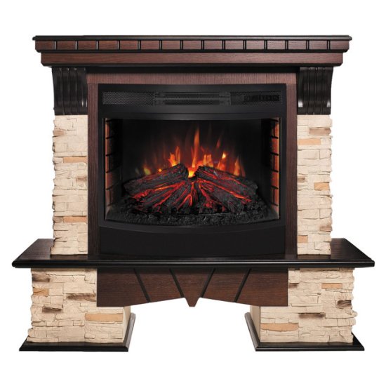 Каминокомплект REALFLAME Rockland (очаг FIREFIELD 25 SIR) бежевый, венге