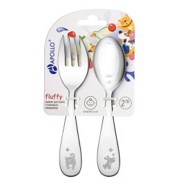Набор столовых приборов APOLLO Fluffy 2 предм. детский нерж.сталь