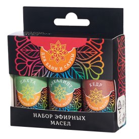 Масло эфирное в наборе 3х15мл (кедр, эвкалипт, пихта)